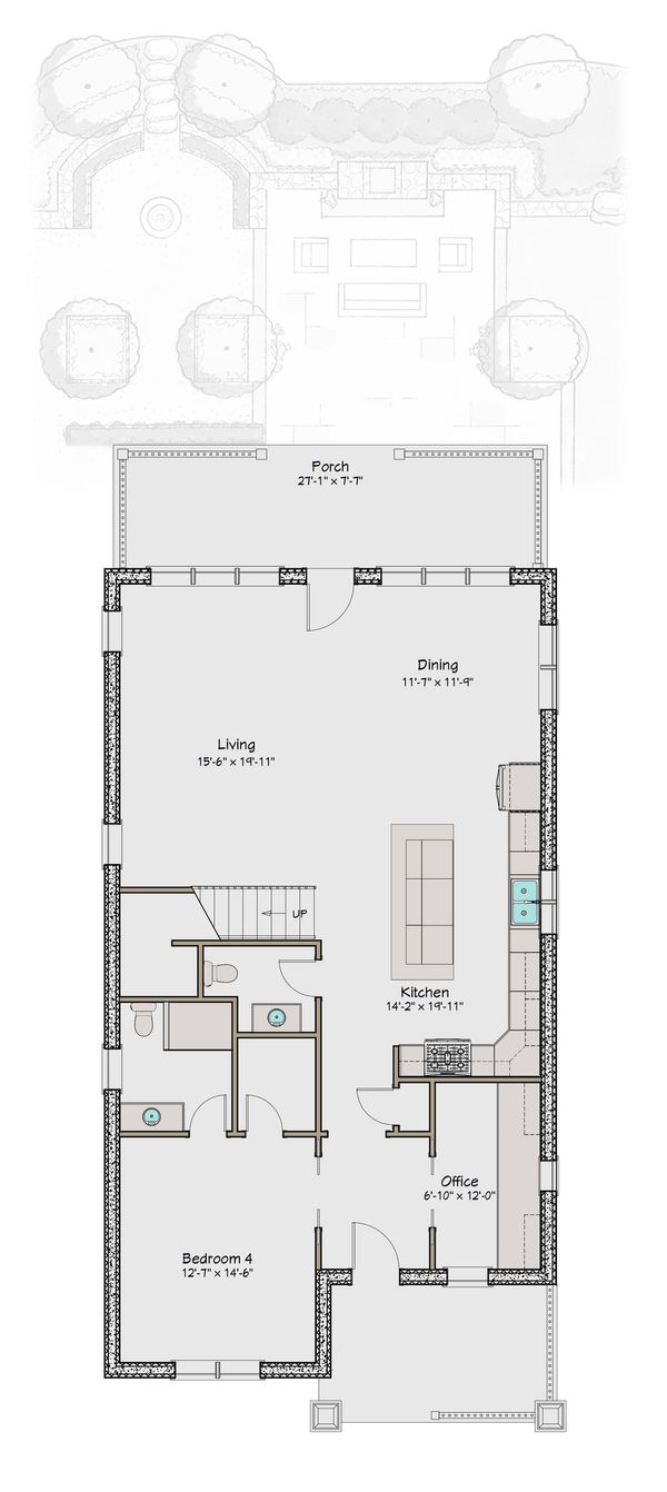 Craftsman Floor Plan - Main Floor Plan #461-41