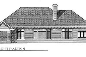 Exterior - Rear Elevation for Traditional House Plan #70-393 - 3 bed, 2.5 bath