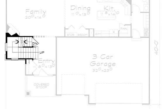 Exterior - Other Elevation 1 for Craftsman House Plan #20-2400 - 4 bed, 3 bath