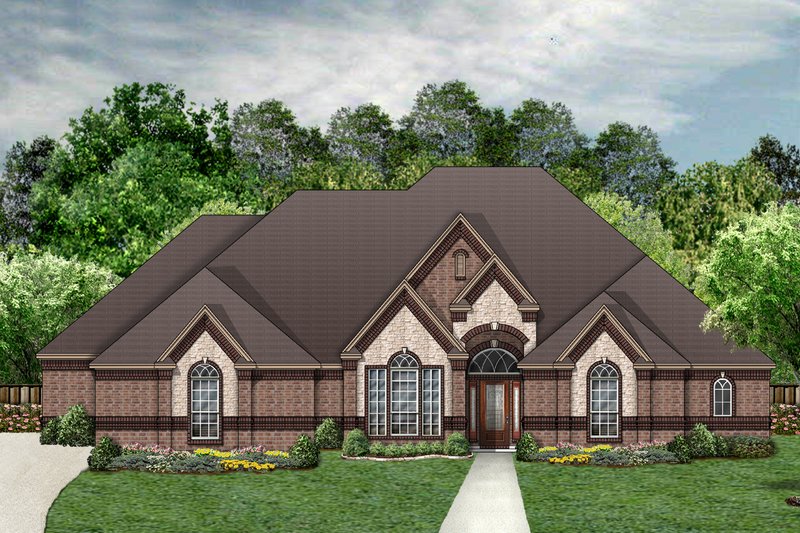 Architectural House Design - Traditional Exterior - Front Elevation Plan #84-399