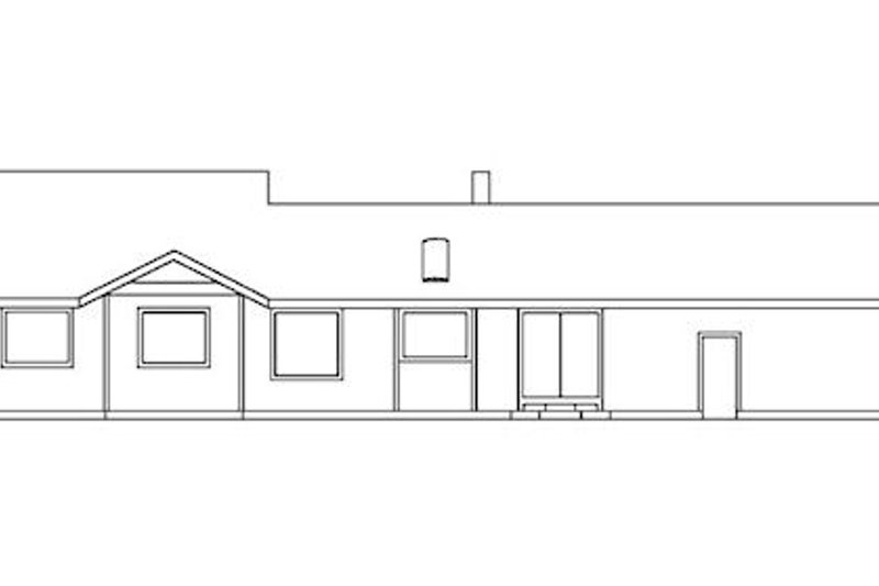 House Plan Design - Exterior - Rear Elevation for Traditional House Plan #60-201 - 3 bed, 2 bath