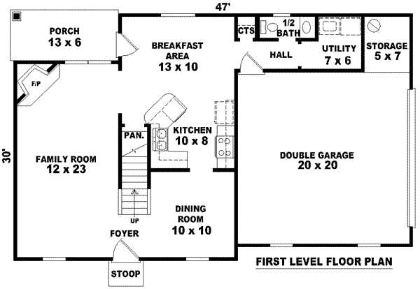 European Floor Plan - Main Floor Plan #81-1364