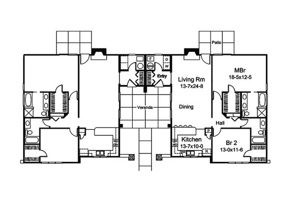 Contemporary Floor Plan - Main Floor Plan #57-686