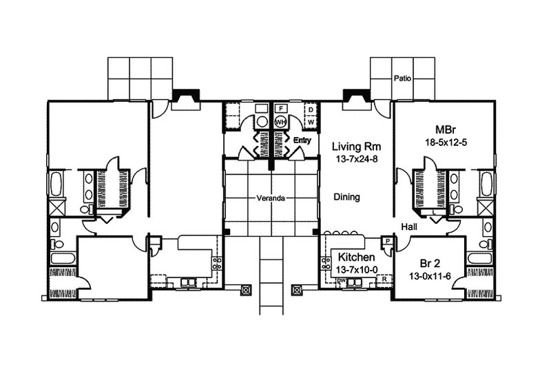 Dream House Plan - Floor Plan - Main Floor for Contemporary House Plan #57-686 - 4 bed, 4 bath