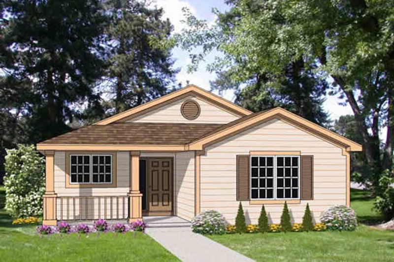 Cottage Style House Plan - 3 Beds 2 Baths 1273 Sq/Ft Plan #116-291
