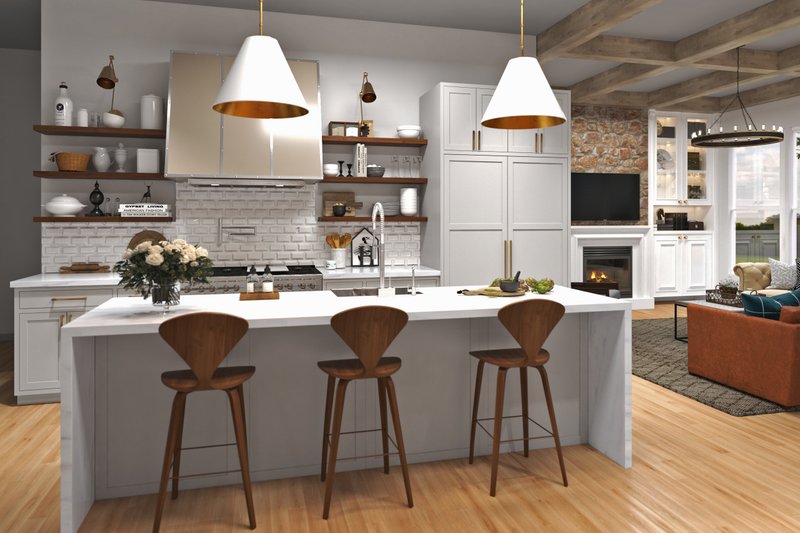 House Blueprint - Interior - Kitchen for Traditional House Plan #54-427 - 5 bed, 4.5 bath