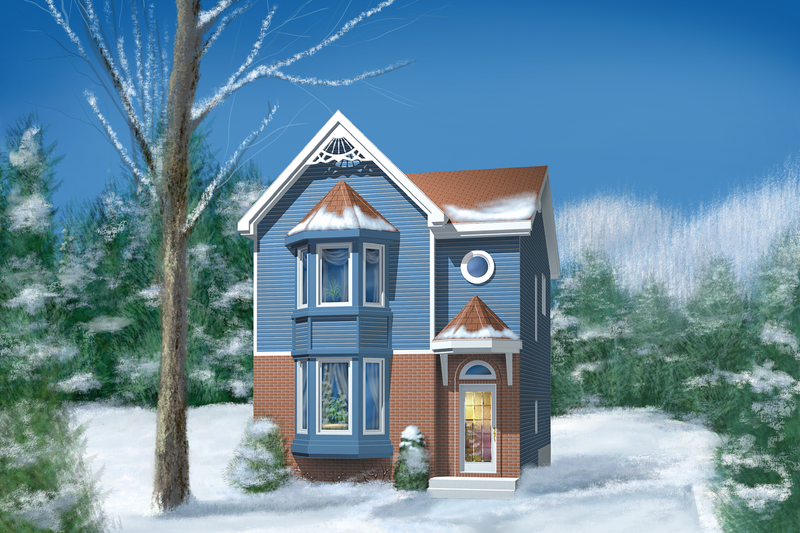 House Plan Design - European Exterior - Front Elevation Plan #25-2033