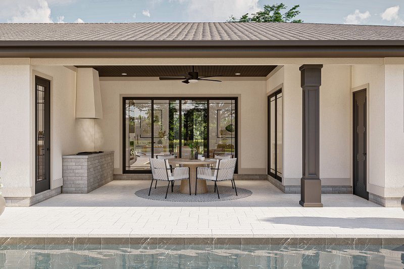 House Blueprint - Exterior - Outdoor Living for Mediterranean House Plan #455-633 - 3 bed, 2.5 bath