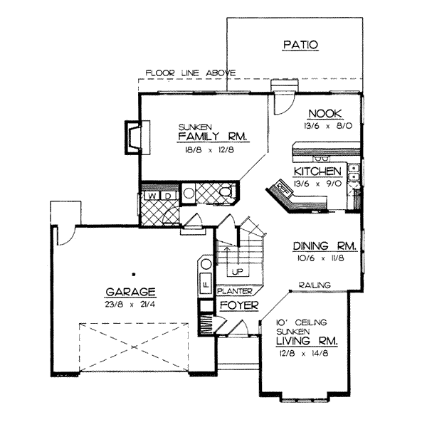 House Plan Design - Traditional Floor Plan - Main Floor Plan #90-203