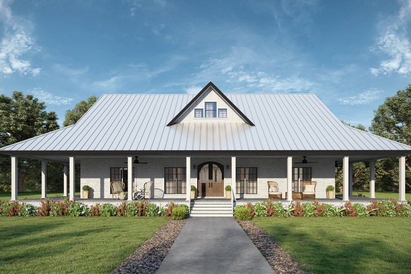Country Style House Plan - 3 Beds 2 Baths 2090 Sq/Ft Plan #44-266
