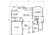European Style House Plan - 4 Beds 3 Baths 3044 Sq/Ft Plan #67-740 