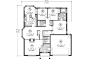 Traditional Style House Plan - 3 Beds 2 Baths 1749 Sq/Ft Plan #25-148 