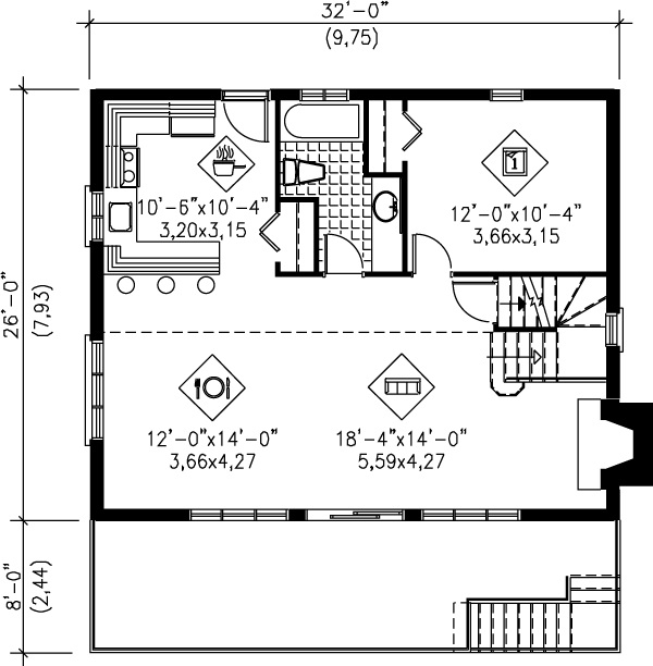 Modern Floor Plan - Main Floor Plan #25-2290
