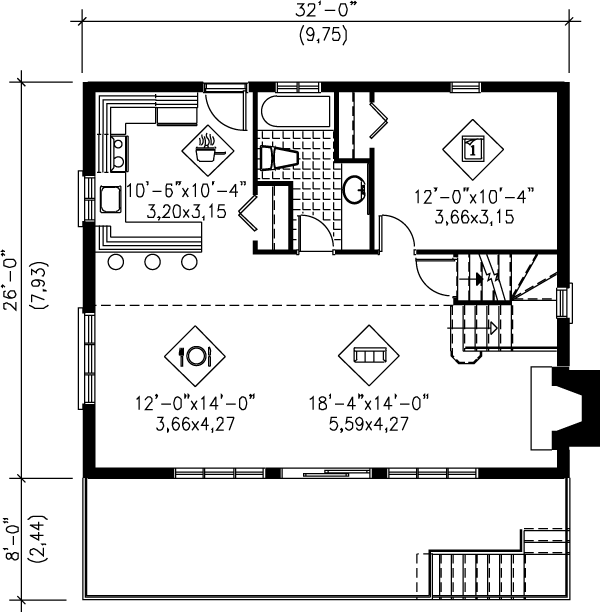 Dream House Plan - Modern Floor Plan - Main Floor Plan #25-2290