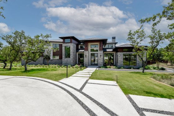 Exterior - Front Elevation 3 for Modern House Plan #1110-39 - 5 bed, 4.5 bath