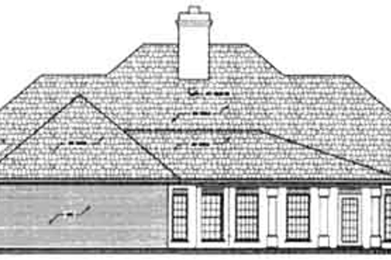 Home Plan - Exterior - Rear Elevation for European House Plan #45-137 - 3 bed, 2 bath