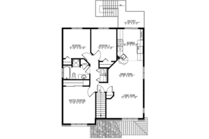 Floor Plan - Upper Floor for European House Plan #138-181 - 3 bed, 1 bath