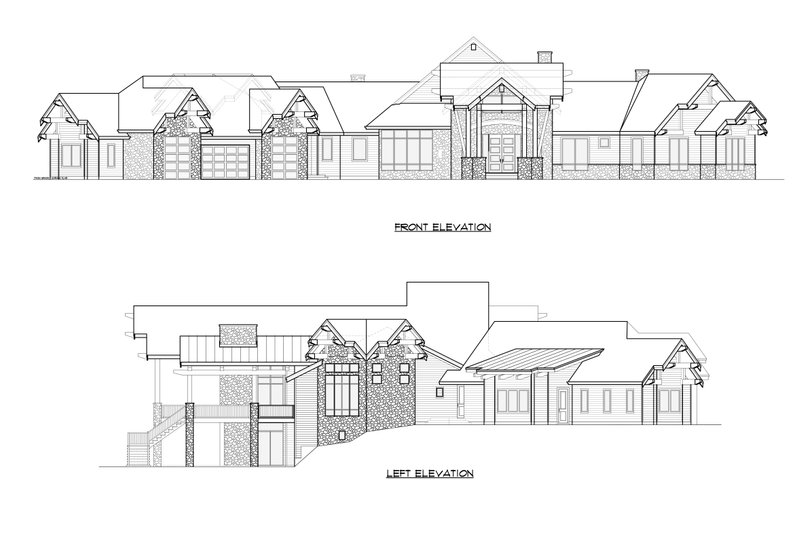 House Blueprint - Exterior - Other Elevation 3 for Classical House Plan #1066-86 - 5 bed, 7.5 bath
