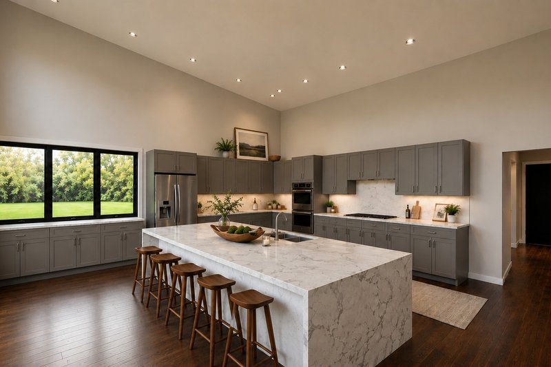 House Blueprint - Interior - Kitchen for Contemporary House Plan #1064-514 - 6 bed, 5 bath
