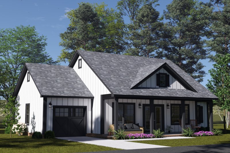 Architectural House Design - Exterior - Other Elevation 3 for Farmhouse House Plan #513-2377 - 3 bed, 2 bath