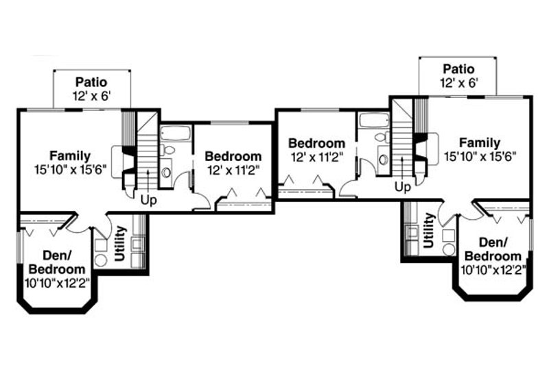 Home Plan - Floor Plan - Lower Floor 1 for Traditional House Plan #124-678 - 3 bed, 2 bath