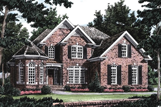Exterior - Front Elevation 5 for Traditional House Plan #927-10 - 4 bed, 3 bath