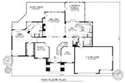 European Style House Plan - 4 Beds 3.5 Baths 3015 Sq/Ft Plan #70-473 