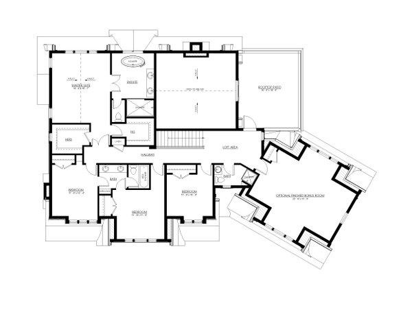 House Blueprint - Beach Floor Plan - Upper Floor Plan #1114-17