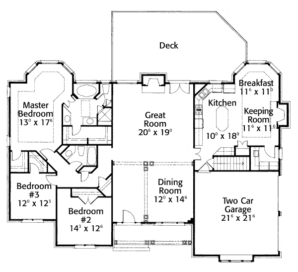 Traditional Floor Plan - Main Floor Plan #429-28