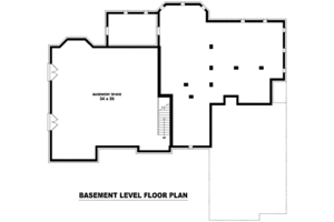 Floor Plan - Lower Floor for Colonial House Plan #81-1296 - 5 bed, 4 bath