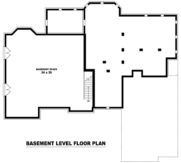 Colonial Floor Plan - Lower Floor Plan #81-1296