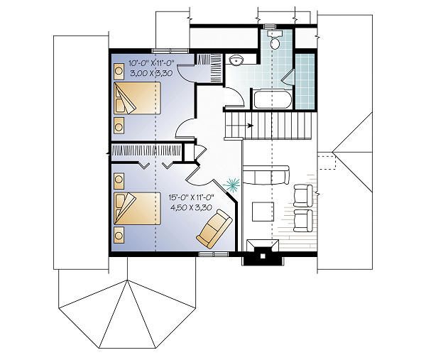 Floor Plan - Upper Floor Plan #23-758