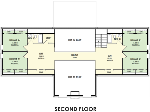 Farmhouse Floor Plan - Upper Floor Plan #1092-54