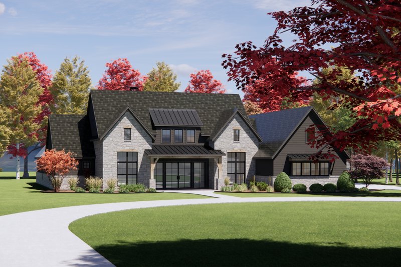Dream House Plan - Exterior - Front Elevation 3 for European House Plan #1096-45 - 4 bed, 4.5 bath