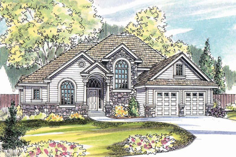 Architectural House Design - Traditional Exterior - Front Elevation Plan #124-483