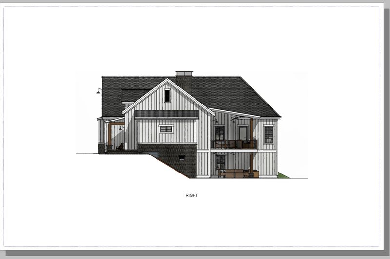 House Plan Design - Exterior - Other Elevation 1 for Farmhouse House Plan #1069-28 - 3 bed, 2.5 bath