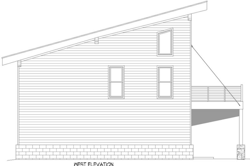 Dream House Plan - Exterior - Rear Elevation for Contemporary House Plan #932-556 - 2 bed, 2 bath