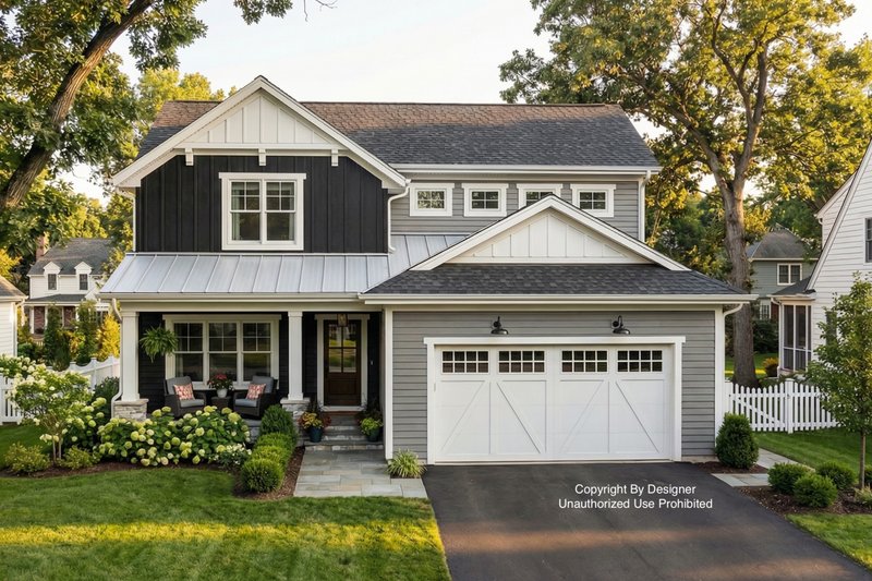 Home Plan - Craftsman Exterior - Front Elevation Plan #51-1376