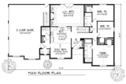 Traditional Style House Plan - 3 Beds 2.5 Baths 1801 Sq/Ft Plan #70-207 