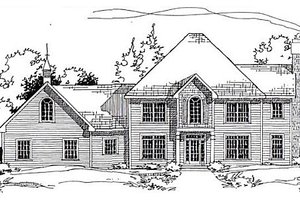 Colonial Exterior - Front Elevation Plan #312-832