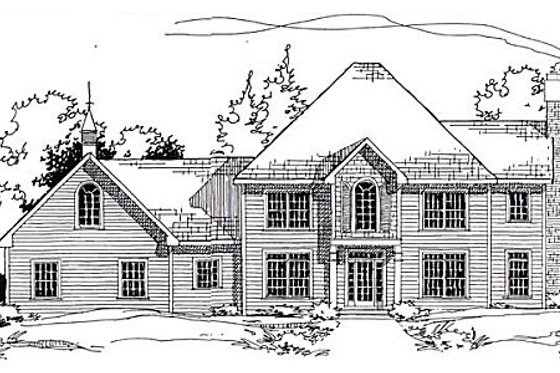 Exterior - Front Elevation for Colonial House Plan #312-832 - 3 bed, 2.5 bath