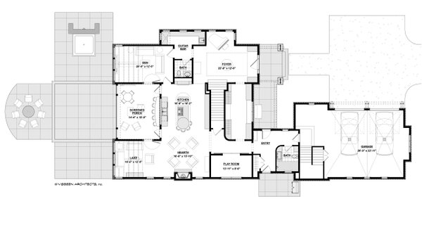 Farmhouse Floor Plan - Main Floor Plan #928-365