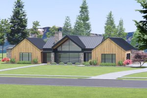 Exterior - Front Elevation 6 for Modern House Plan #1096-59 - 4 bed, 3.5 bath