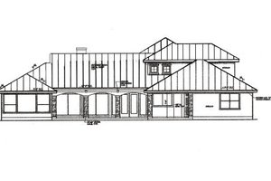 Exterior - Rear Elevation for Mediterranean House Plan #411-669 - 3 bed, 3 bath