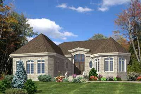 Exterior - Front Elevation for European House Plan #138-170 - 2 bed, 1.5 bath