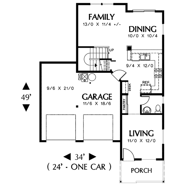 Architectural House Design - Farmhouse Floor Plan - Main Floor Plan #48-192