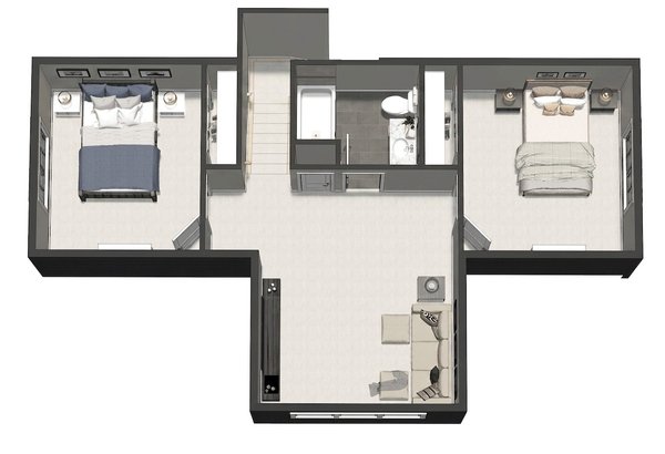Architectural House Design - Floor Plan - Upper Floor 1 for Farmhouse House Plan #51-1536 - 3 bed, 2.5 bath