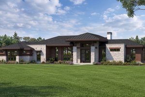Home Plan - Exterior - Front Elevation for Modern House Plan #1057-50 - 4 bed, 4.5 bath