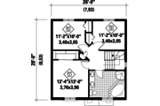 European Style House Plan - 3 Beds 1 Baths 1456 Sq/Ft Plan #25-4469 