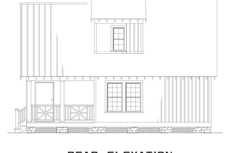Dream House Plan - Exterior - Rear Elevation for Country House Plan #17-3286 - 3 bed, 2 bath